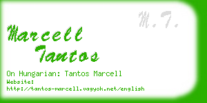 marcell tantos business card